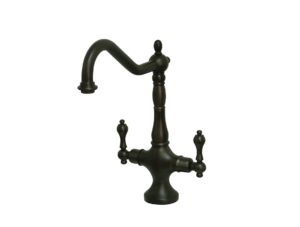 kingston brass ks1775alls heritage single hole two handle kitchen faucet, oil rubbed bronze , oil-rubbed bronze, 13 x 8.25 x 2.5