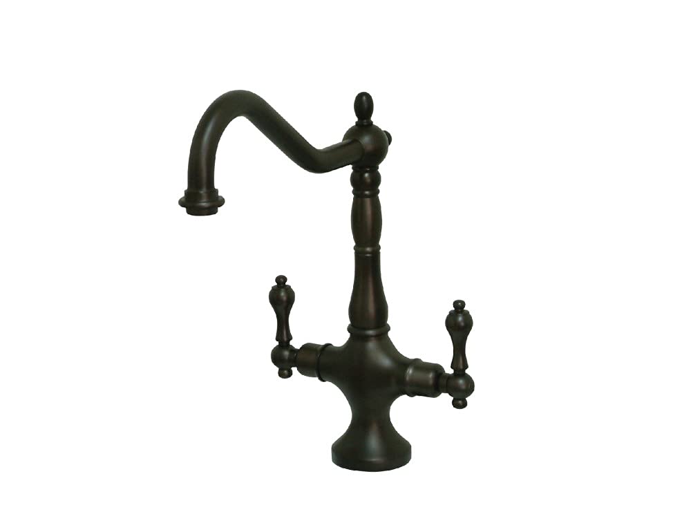 Kingston Brass KS1775ALLS Heritage Single Hole Two Handle Kitchen Faucet, Oil Rubbed Bronze , Oil-Rubbed Bronze, 13 x 8.25 x 2.5