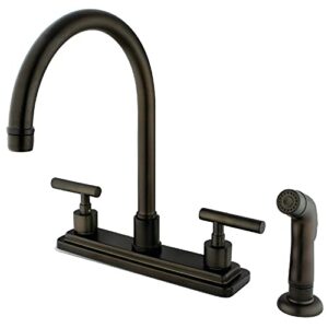 Kingston Brass KS8795CML Manhattan 8" Centerset Kitchen Faucet, Oil Rubbed Bronze