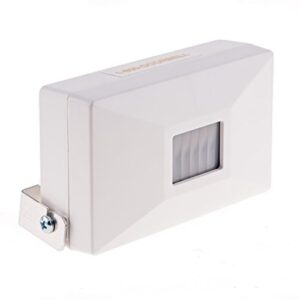 compact door alarm with 16ft x 12ft detection area, 70db volume - 9v battery operated alarm for smaller stores
