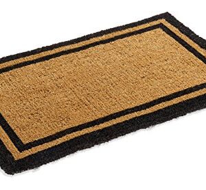 Kempf Black Border Coco Coir Doormat - Heavy Duty Doormats - 22" X 36"