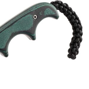 CRKT Minimalist Bowie Neck Knife: Compact Fixed Blade Knife, Folts Utility Knife with Bead Blast Blade, Resin Infused Fiber Handle, and Sheath 2387