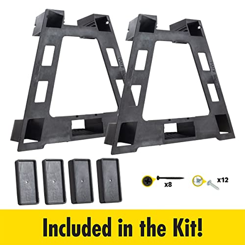 2x4basics 90196MI Custom Pro Brackets Sawhorse, 2 Pack , Black