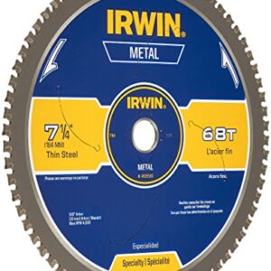 IRWIN 7-1/4-Inch Metal Cutting Circular Saw Blade, 68-Tooth (4935560)