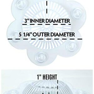 SlipX Solutions Stop-A-Clog Drain Protectors Trap Hair, 2 Hair Catchers Per Package (Plastic, 5 inch Diameter, Clear)