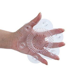 SlipX Solutions Stop-A-Clog Drain Protectors Trap Hair, 2 Hair Catchers Per Package (Plastic, 5 inch Diameter, Clear)