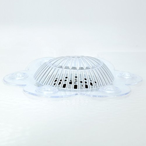 SlipX Solutions Stop-A-Clog Drain Protectors Trap Hair, 2 Hair Catchers Per Package (Plastic, 5 inch Diameter, Clear)