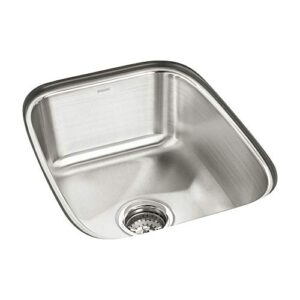 sterling 11449-na springdale 16-inch by 20-1/4-inch under-mount single bowl bar sink, stainless steel