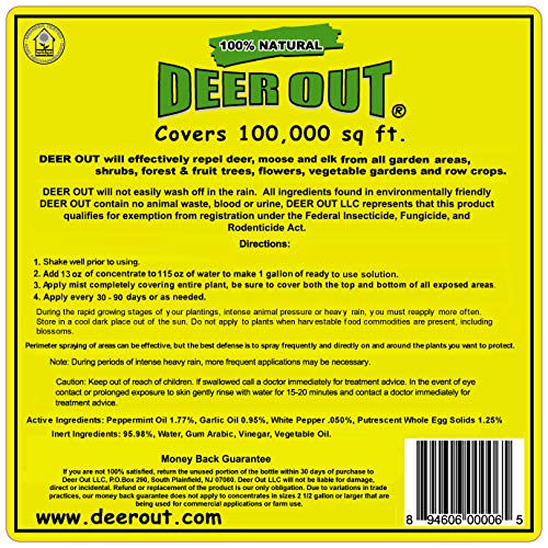 Deer Repellent: Deer Out Deer Repellent 2 1/2 Gallon Concentrate