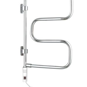 WarmlyYours 4-Bar Elements Towel Warmer, Plug-in, Polished Chrome