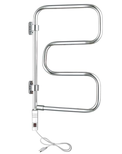 WarmlyYours 4-Bar Elements Towel Warmer, Plug-in, Polished Chrome