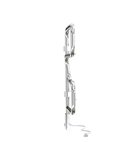 WarmlyYours 4-Bar Elements Towel Warmer, Plug-in, Polished Chrome