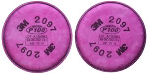 3m - 2097 p100 particulate filter for 5000, 6000, 6500, 7000 and ff-4 pink