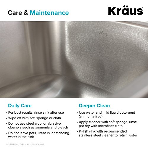 Kraus KBU24 32 inch Undermount 60/40 Double Bowl 16 gauge Stainless Steel Kitchen Sink