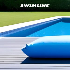 swimline hydrotools air pillow for above ground pools cover winterizing | 4 x 4 ft cushion swimming pool closing winter kit | cold resistant ice equalizer thick pool pillows blue | 1144 acc44