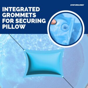 SWIMLINE HYDROTOOLS Air Pillow For Above Ground Pools Cover Winterizing | 4 x 4 ft Cushion Swimming Pool Closing Winter Kit | Cold Resistant Ice Equalizer Thick Pool Pillows Blue | 1144 ACC44