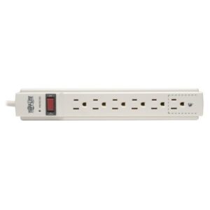 Tripp Lite 6 Outlet Surge Protector Power Strip 6ft Cord 790 Joules LED & INSURANCE (TLP606)