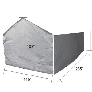 Caravan Canopy 12000211010 Side Wall Kit for Domain Carport, White (Top and Frame Not Included)