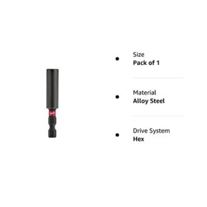 Milwaukee 48-32-4502 Shockwave Impact Duty 1/4" Hex Shank Magnetic 2.36” Bit Tip Holder