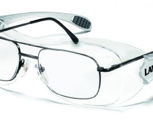 Crews Law Over The Glass Polycarbonate Clear Anti-Fog Lens Safety Glasses with Hybrid Black Temple Sleeve