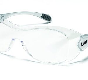 Crews Law Over The Glass Polycarbonate Clear Anti-Fog Lens Safety Glasses with Hybrid Black Temple Sleeve