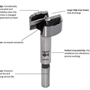 Fisch FSA-134589 Waveter Wave Cutter Forstner Bit, 22mm x 8mm