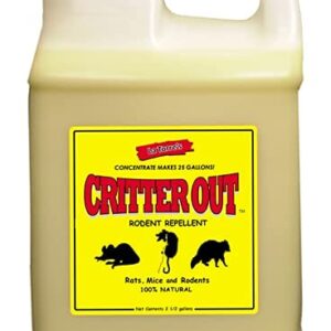 Mouse & Rat Repellent: Peppermint Oil Rodent Repellent, Get Rid of Rats, Mice & Rodents in Your Home & Outside, Protect Engine Wiring, Prevent Nesting, Stops Chewing. Critter Out 2.5 Gal Concentrate