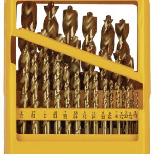 DEWALT Titanium Nitride Coated Drill Bit Set with Pilot Point, 29-Piece (DW1369)