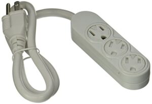 master electrician ps-304 3 outlet power strip, white