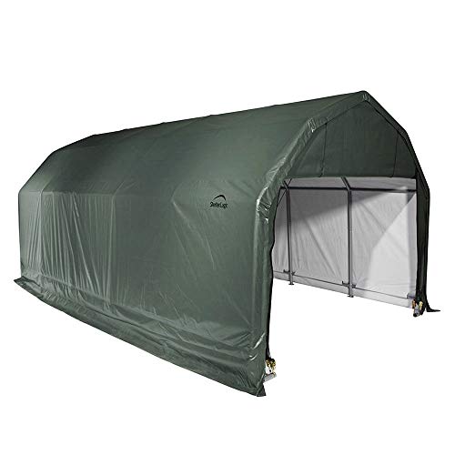 ShelterLogic 12x28x11 Barn Shelter, Green Cover