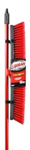 libman 805 multi-surface push broom with recycled broom fibers, 24"