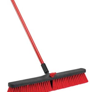 Libman 805 Multi-Surface Push Broom with Recycled Broom Fibers, 24"