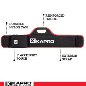 Kapro - CASE-24 Carrying Case - Storage Bag for Levels - Durable Nylon Carry Case - With Plastic Handle and Zippered Accessory Pouch - Fits 24” Levels