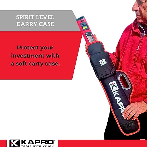 Kapro - CASE-24 Carrying Case - Storage Bag for Levels - Durable Nylon Carry Case - With Plastic Handle and Zippered Accessory Pouch - Fits 24” Levels