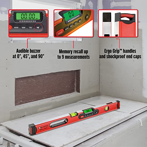 Kapro - 985D Digiman Magnetic Digital Level - 48-Inch - For Leveling and Measuring - Features Plumb Site, Ergonomic Handle, and Carrying Case