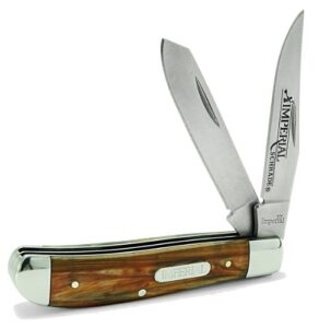 schrade imperial imp15t trapper folding pocket knife for outdoor, outdoor survival and edc