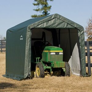 ShelterLogic 11x8x10 Peak Style Shelter, Green Cover