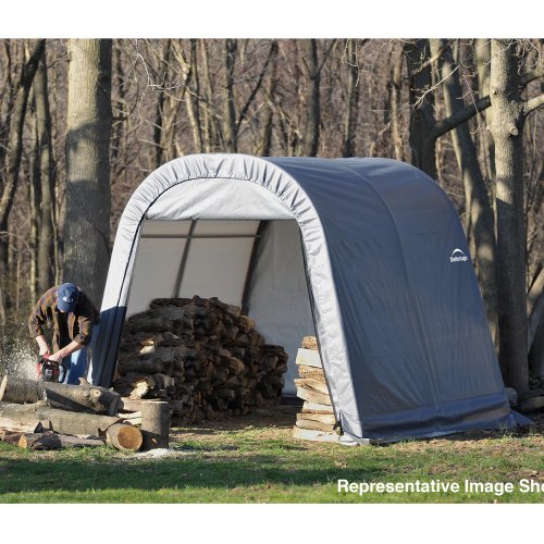 ShelterLogic 11x8x10 Round Style Shelter, Green Cover