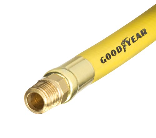 Goodyear 6' x 3/8" Rubber Whip Hose Yellow 250 PSI