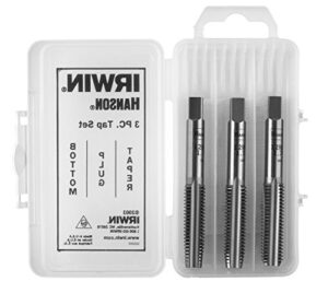 irwin tap set for machine screws, high carbon steel, 10-24 nc, 3-piece (2528)