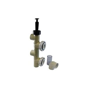 pentair 263064 pvc push pull slide valve, 7 1/2 inch centerline, almond, for d.e. and sand filters