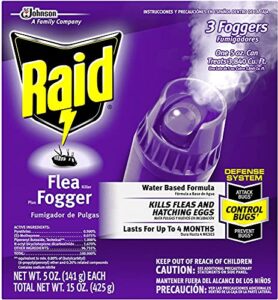 raid flea flogger plus killer, kills fleas and hatching eggs (3 count (pack of 3)