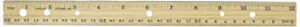 charles leonard metal edged wood ruler with double bevel, 12 inches, natural (77120)