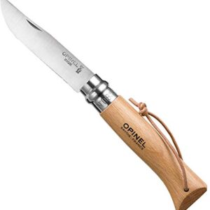 Opinel Stainelss Steel Folding Knife Set - Wooden Boxed Set of 10 Knives, No. 2 - No. 12