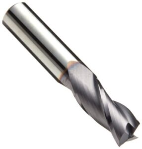 niagara cutter - c330-0.188-d3-s.0-z3 n86006 carbide square nose end mill, inch, tialn finish, roughing and finishing cut, 30 degree helix, 3 flutes, 2" overall length, 0.188" cutting diameter, 0.188" shank diameter