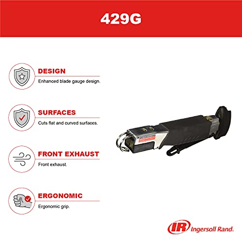 Ingersoll Rand 429G Reciprocating Air Saw, 10,000 SPM, 3/8" Stroke, Front Exhaust, 1.4 lbs, 9.1" L