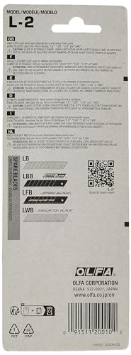 OLFA OLF-L-2 Snap-Off Blade Cutter Rubber Grip HD Cutter, Snap-Off Blade Cutter