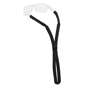 chums glassfloats eyewear retainer - floating glasses strap & sunglasses holder for water sports, black