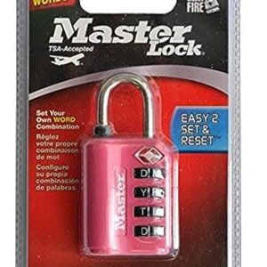 Master Lock 4691DWD TSA Set-Your-Own Password Combination Lock, Color Will Vary, 1-Piece