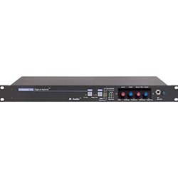 jk audio innkeeper 1rx single channel digital hybrid in rack-mount chassis, balanced xlr-f mic/line input, rj11c phone line